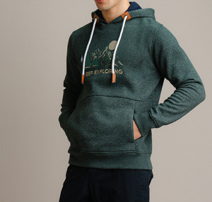 Sweat-shirt à capuche pour homme personnalisé OEM, imprimé, décontracté, en molleton de coton, avec poche kangourou, respirant, de qualité supérieure - Product Image 4