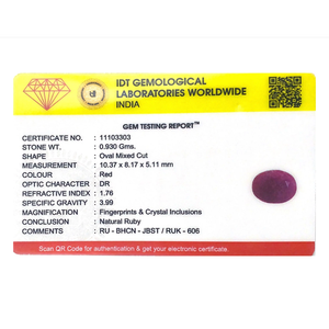 45 Carat Natural African Ruby Loose Gemstone Oval Cut 8x10mm for Fine Jewelry - Product Image 4