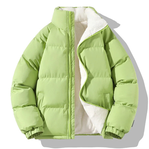 <b>Men's</b> <b>White</b> Black Color Block Puffer Jacket Stand Collar Zipper Closure Windproof Casual Winter <b>Coat</b> Regular Fit - Product Image 5