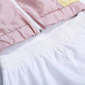 Ensemble de veste courte coupe-vent en deux pièces personnalisé, nylon, polyester, streetwear, survêtement pour hommes - Product Image 6