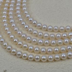 Perles d'eau douce naturelles semi-finies pour bijoux faits main, 6-7 mm, forme œuf et ronde, pour colliers, bracelets et accessoires - Product Image 3