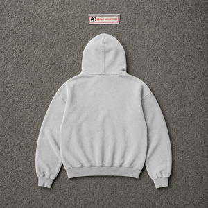 Sweat à capuche zippé Holy Sun Bird Graphic Silver, coupe oversize, style streetwear vintage, imprimé vieilli, décontracté, unisexe, urbain - Product Image 6