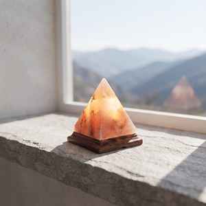 Lámpara de Mesa Piramidal de Cristal de Sal del Himalaya, Luz Decorativa Cálida de Sal Mineral para Dormitorio, Sala de Estudio, Hogar y Áreas de Bienestar - Product Image 2