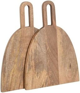 Tabla de Cortar de Madera Rectangular con Asa, Acabado Natural, Tabla de Cocina - Product Image 2