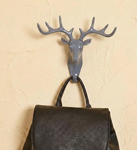 Premium Reindeer Mirror Finish Metal <b>Key</b> Holder <b>Wall</b> <b>Hook</b> Decorative Accent For Living Room Bedroom And Hallway WallsFrom India - Product Image 1