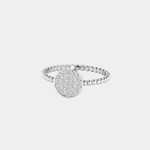 แหวนมินิมอลลิสต์ทรงกลมประดับเพชรแบบคลัสเตอร์ 0.25 กะรัต พร้อมดีไซน์แบบ Pave Setting - Product Image 6