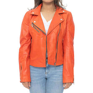 Chaqueta de Cuero Genuino 100% Personalizada, Unisex, Popular, Transpirable, con Relleno de Algodón, Chaqueta de Motocicleta de Cuero, Resistente al Viento, para Otoño e Invierno - Product Image 5