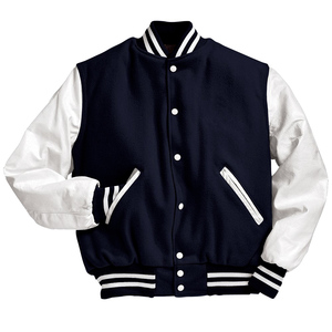 Custom OEM Letterman Jacket men jacket with Custom Patch design fashion satin jacket Wholesale Custom Logo Men's Wool Bomber <b>Log</b> - Product Image 5