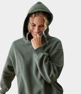 Sweat à capuche d'hiver pour femme avec logo personnalisé, en polaire coupe-vent, de haute qualité, coupe ajustée, vêtements de sport pour le yoga, manteaux d'hiver pour femme avec poches - Product Image 6