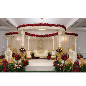 Elegante Mandap Redondo con Toldo Avni para Bodas Indias, Mandap de Diseño Premium para Bodas Indias, Decoración para Bodas Hindúes en EE. UU. - Product Image 1