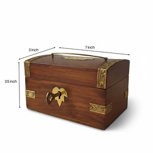 Tirelire en bois avec clé, tirelire artisanale pour adultes et enfants, style vintage, boîte d'épargne verrouillable pour la maison, le bureau ou comme cadeau - Product Image 4