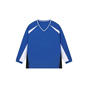 Camiseta Deportiva de Manga Larga con Cuello en V para Hombre, con Paneles de Color en Contraste, Sudadera Deportiva para Entrenamiento de Fútbol, Venta al Por Mayor - Product Image 6