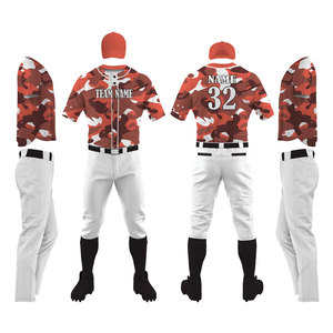 Professional Made Men Breathable Lightweight Durable <b>Baseball</b> Uniforms Custom Colors Short Sleeve Men's <b>Baseball</b> Uniform Set - Product Image 6