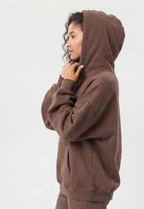 Women's Pullover Fleece Hoodies Hooded Front Option Full Sleeve Drop Shoulder Oversize Heavy <b>Weight</b> 430GSM Winter Hip Hop Style - Product Image 5
