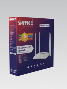 เราเตอร์อัจฉริยะ ISP 6อิน1ความเร็ว SM-WR1000 300Mbps เราเตอร์ไร้สาย4x5dBi nap/client TR069 Guest Network REMOTE APP Control - Product Image 4