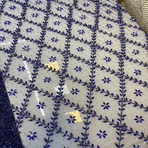 Tela de Tul Francés con Bordado de Diseño de Lujo, con Pedrería, Ecológica, Hecha a Mano, para Vestidos de Novia, de Alta Calidad y Gran Peso - Product Image 2