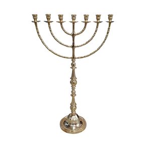 Candelabros Menorah Rústicos, Decoración Religiosa Tradicional, Acabado Metálico Duradero, Elegante Adorno Festivo para el Hogar - Product Image 4