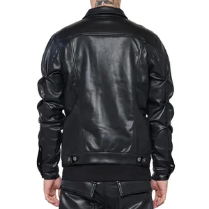 Reasonable Price High Quality Comfortable Leather <b>Jackets</b> Men's Leather Fashion Men Leather <b>Jacket</b> <b>Slim</b> <b>Fit</b> Winter <b>Jacket</b> Men's - Product Image 4