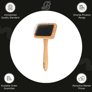 Fabricante Mayorista Vende Cepillo Ergonómico de Madera de Haya para Aseo de Mascotas, Cepillo Suave para Perros y Gatos - Product Image 3