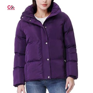 Chaqueta Acolchada de Nuevo Diseño con Cuello Alto, Manga Larga, Abrigo Cálido de Invierno, Relleno de Poliéster, Grosor Regular - Product Image 3