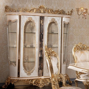 Juego de Comedor Victoriano de Lujo, Mesa de Madera de Caoba Maciza con Tallado Dorado, Sillas Ecológicas y Duraderas, Muebles para el Hogar de Estilo Clásico Antiguo - Product Image 6