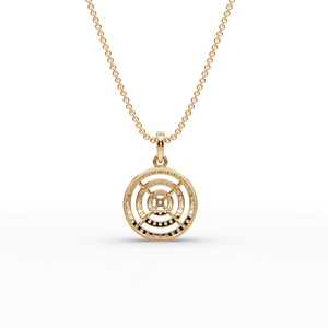 Pendentif en diamant de culture avec motif de cercles concentriques, breloques en diamant de qualité supérieure - Product Image 6