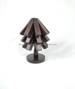 Sous-verres en bois rustique écologiques, polis, naturels, pour boissons, décoration autoportante, support pour plats chauds, Sam - Product Image 4