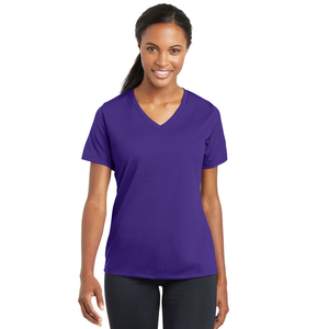 Camiseta de cuello en V lisa para mujer, manga corta, suave, informal, ligera, transpirable, para uso diario. - Product Image 1