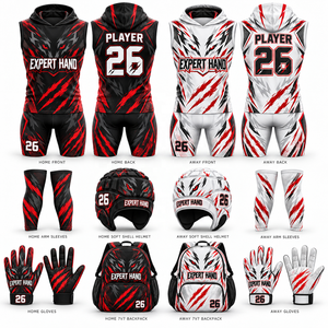 Uniforme de Fútbol Americano Personalizado, Elástico en Cuatro Direcciones, Ecológico, Sublimado, Conjunto de Camiseta y Pantalones Cortos para Jóvenes y Adultos, Ropa Deportiva para Clubes y Equipos - Product Image 4