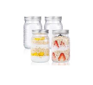 Juego de 2 tarros de vidrio transparente con tapas y bandas, utilizados para envasar, hacer encurtidos, jugos, mermeladas, gelatinas, tamaño cuarto de galón, 32 onzas - Product Image 4