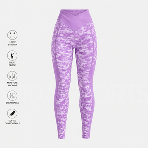 Ensemble de yoga pour femmes de haute qualité : haut à manches longues et leggings taille haute respirants, extensibles et écologiques pour l'entraînement en salle de sport - Product Image 2