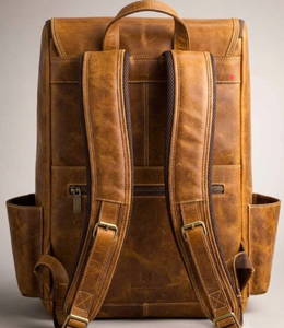 Sac à dos multifonctionnel antivol en cuir véritable ZOLO LEATHERS, design durable, couleur marron, sac de voyage pour homme, pour l'extérieur - Product Image 2