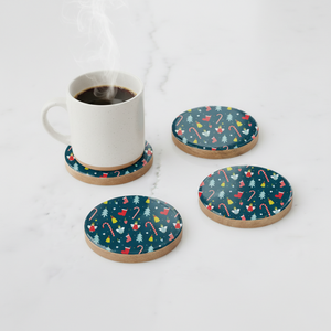 Al por mayor 2026 Clásico Personalizado Esmaltado Impreso 10 cm Salvamanteles y Posavasos de Madera para Bodas y Fiestas - Product Image 5