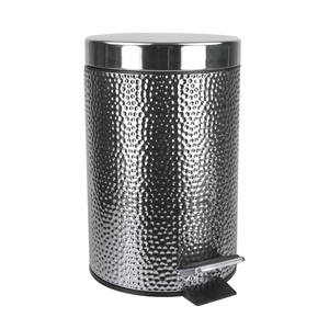 Poubelle de luxe finition brossée, en acier inoxydable doré de qualité supérieure, petite poubelle en métal pour hôtel et maison avec couvercle amovible - Product Image 3
