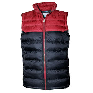 Chaleco Acolchado de Plumón Personalizado para Invierno, con Cuello Alto, Cierre de Cremallera, Aislamiento de Nailon, para Deportes y Trabajo - Product Image 1