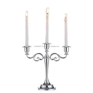 Modern sleek metal candelabra design for home dining <b>table</b> decor with minimalistic <b>matte</b> black finish and durability - Product Image 6