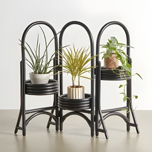 Decorative flower <b>vase</b> holder home interior natural rattan plant stand floor & tabletop <b>wicker</b> base planter - Product Image 6