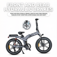Vélo électrique pliable sportif à longue portée Himalano 8 vitesses avec pneus larges de 20*4 pouces, cadre en alliage d'aluminium, batterie au lithium et freins à disque hydrauliques