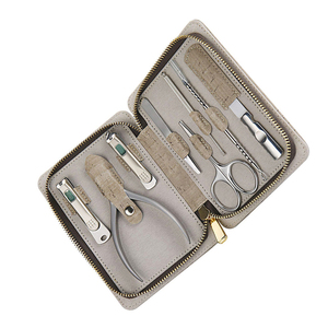 Custom Logo Luxury 8 In 1 Manicure Pedicure Kit Professional Stainless Steel <b>Nail</b> Care Grooming <b>Set</b> Minimalist Travel Case - Product Image 4