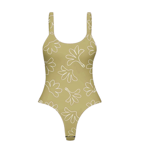 Maillot de bain une pièce pour femme, coupe ajustée, bretelles larges, personnalisé - Product Image 1