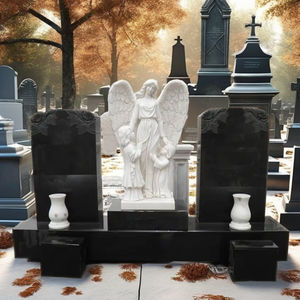 Настраиваемый современный европейский гранитный надгробный памятник и полированный надгробный камень для кладбищенского мемориала - Product Image 1