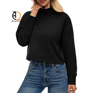 Sudadera corta de lana para mujer, top informal a la moda - Product Image 5