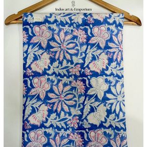 Tela de Algodón Cambray Estampada a Bloques 60x60, Tela de Algodón con Estampado Tradicional Jaipuri - Product Image 5