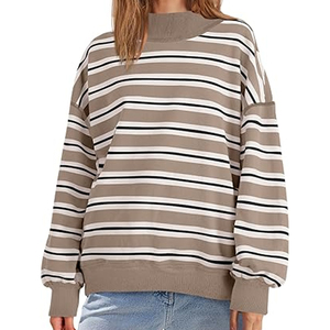 Custom Women Mock Neck Sweatshirt Heavyweight Lined Private Label Supplier - Product Image 4