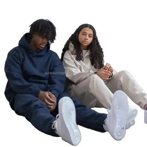 Pas de chaîne épaule tombante broderie personnalisée Logo hommes sweat à capuche surdimensionné lourd 500gsm sweats à capuche en éponge française - Product Image 1