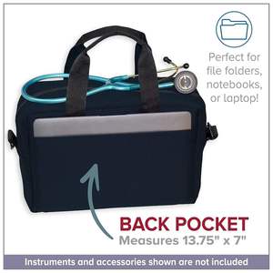 Waterproof Oxford Medical Travel Bag High Capacity Clinical <b>Briefcase</b> with Reinforced Handles for Daily Rounds - Product Image 3
