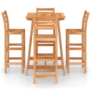 Ensemble de bar d'extérieur robuste en bois d'acacia massif, durable et élégant - Product Image 3