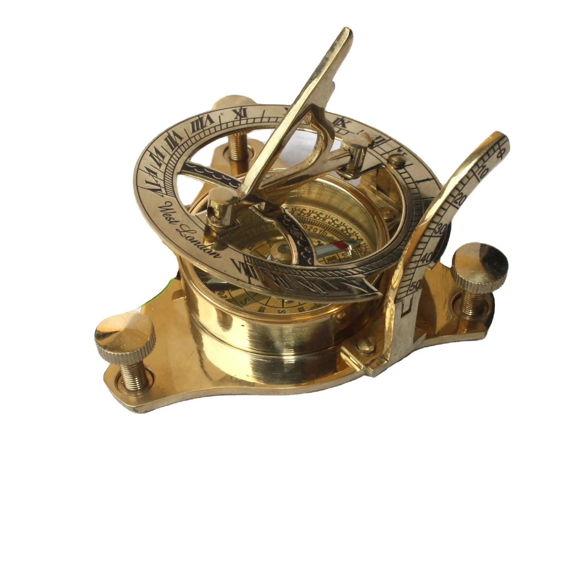 INAM'S top handmade designer and beautiful brass compass with beautiful sundial by INAM HANDICRAFTS