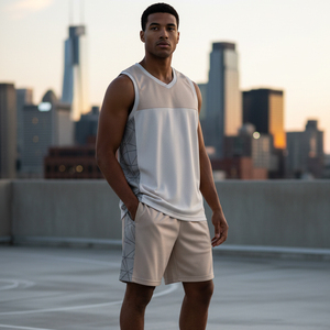 Heavyweight Basketball Uniform Set Professional Breathable Mesh Basketball Jersey Shorts Custom Design Wholesale Price - Product Image 6