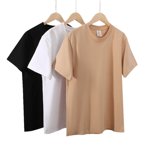 Nouveau T-shirt d'été oversize 100 % coton biologique pour homme, manches courtes, col rond, design uni épais 300 grammes, écologique - Product Image 2